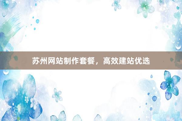苏州网站制作套餐，高效建站优选